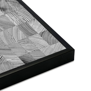 Affiche encadrée motifs graphiques noir et blanc Affiche + cadre en métal - Noir