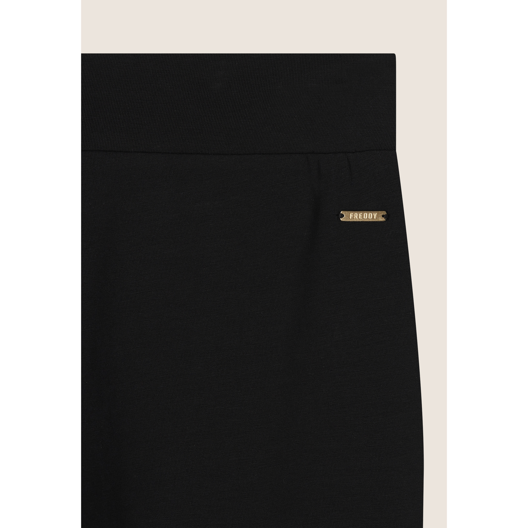 Pantaloni regular con spacchi e coulisse animalier