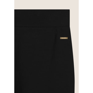 Pantaloni regular con spacchi e coulisse animalier