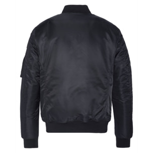 AIRVINTRS BOMBER JACKET WITH SCHOTT ARMY BADGES 100% RECYCLED NYLON Nero