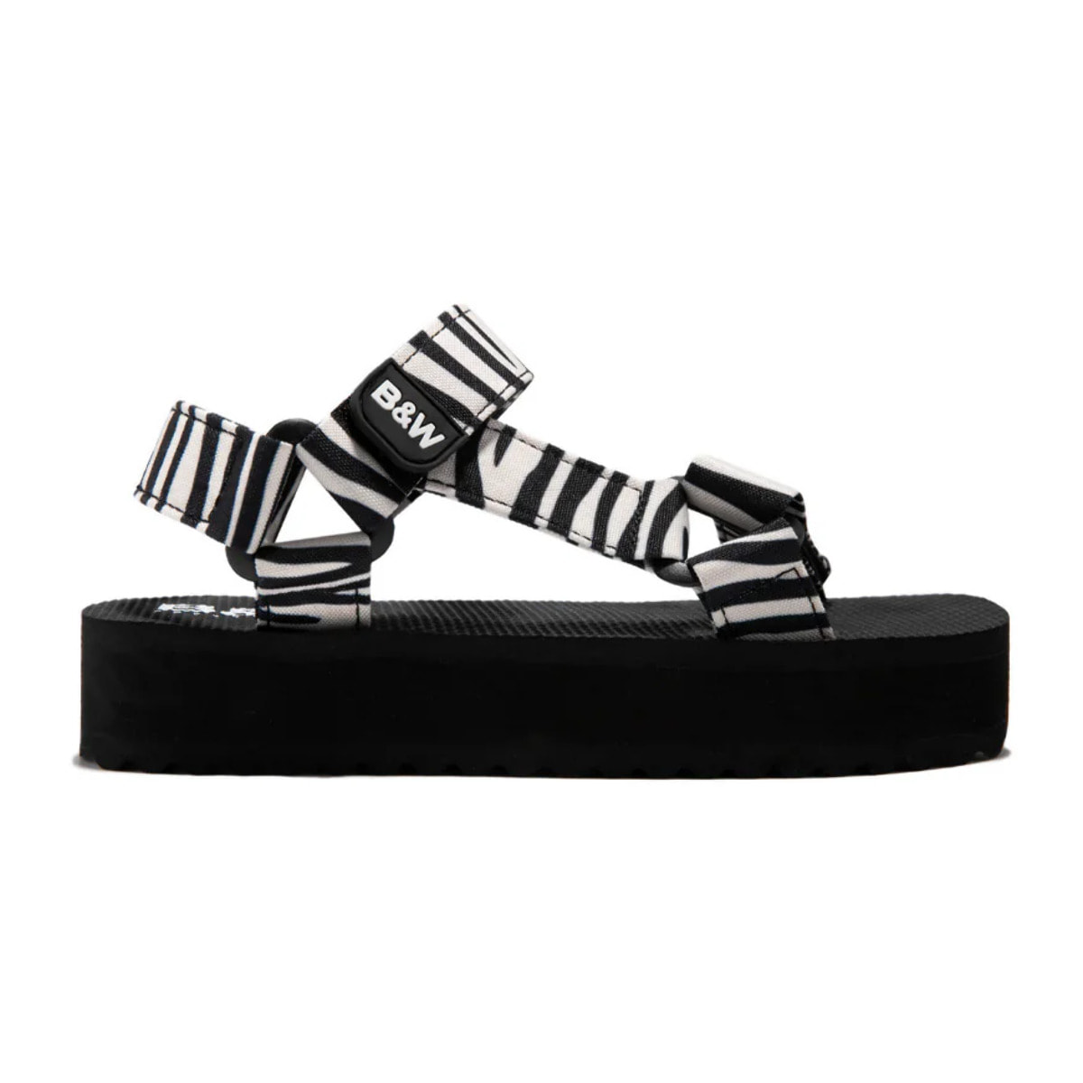 Sandalias Plataforma Zebra B&W