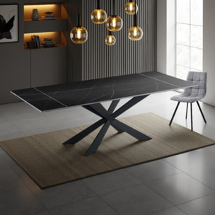 Tomasucci Table extensible MELVIN EVO 120 BLACK MARBLE - NOIR