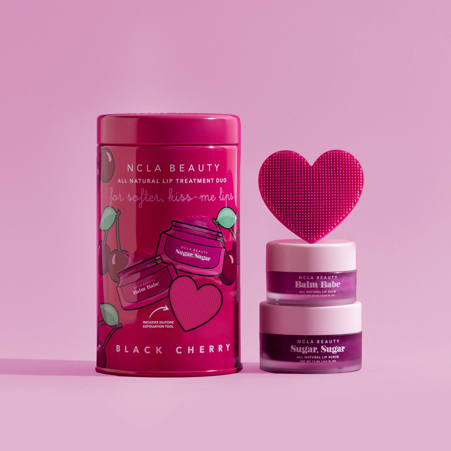 Black Cherry - Duo Baume 10 ml + Scrub 15 ml + Exfoliant en Silicone