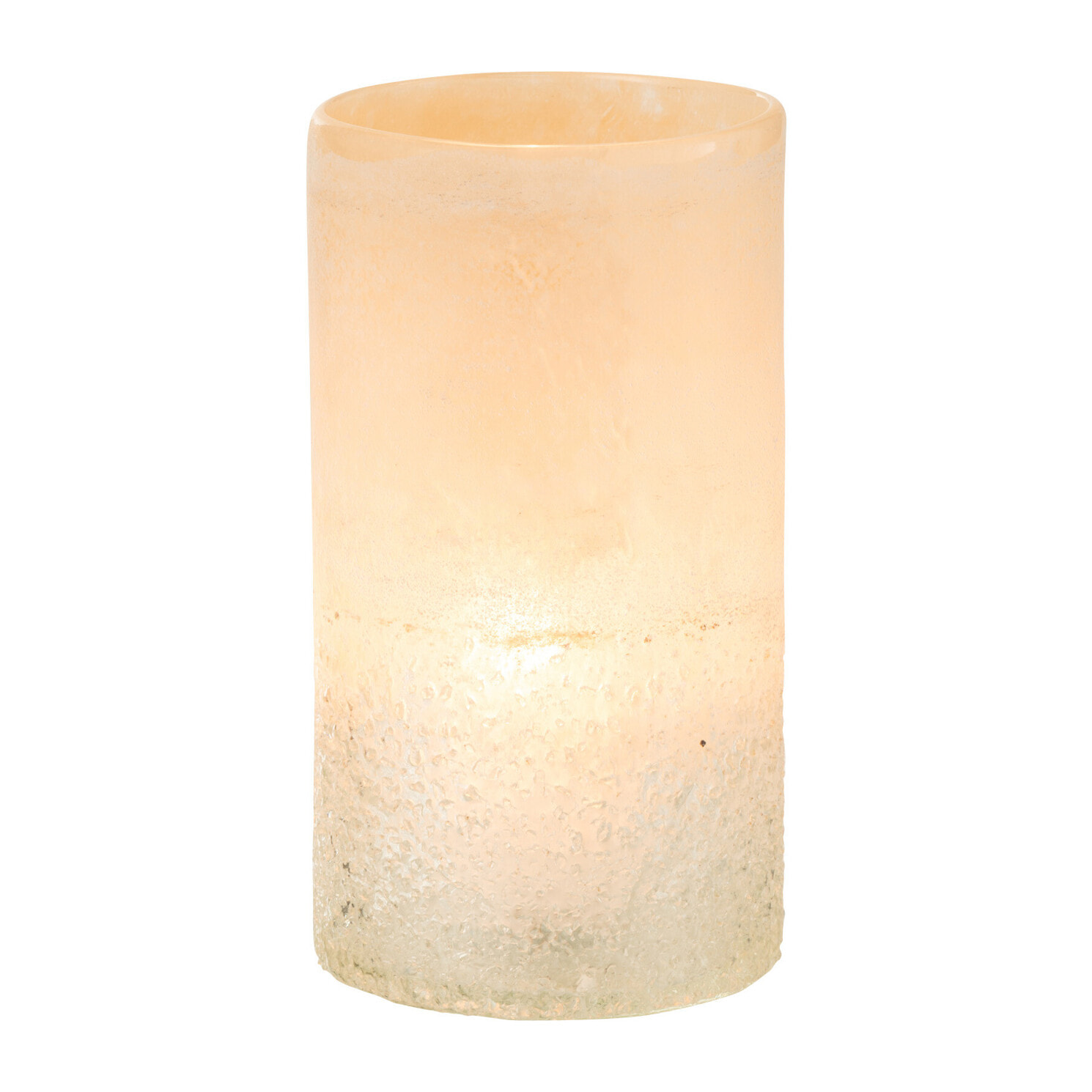 J-Line Vase Cylindre Verre Beige Small