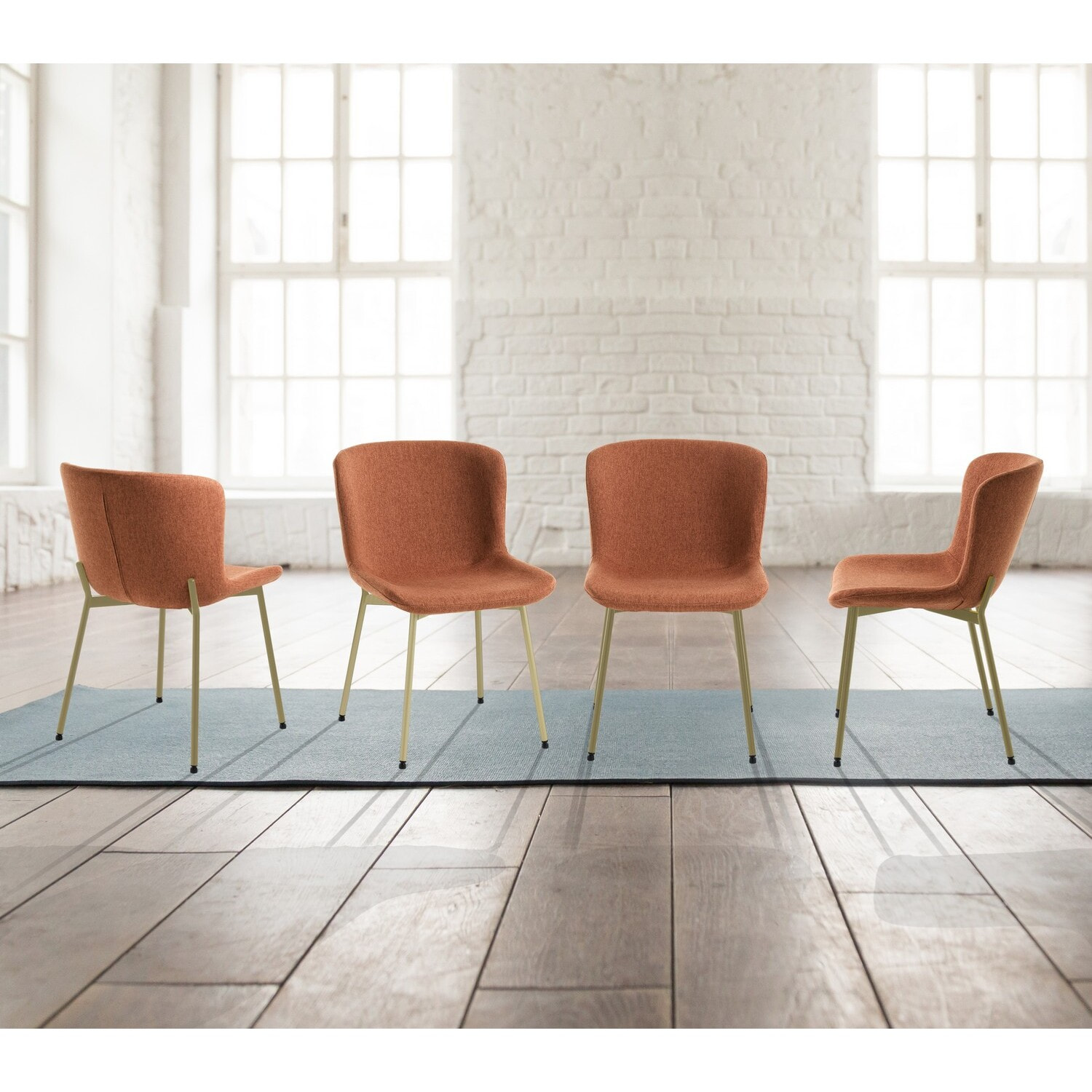 Oresteluchetta Set 4 Sedie RANN RED GOLD