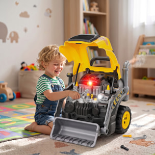 Camion mécano 2 en 1 - jeu d'imitation mécanicien - nombreux accessoires total 68 pièces et effets