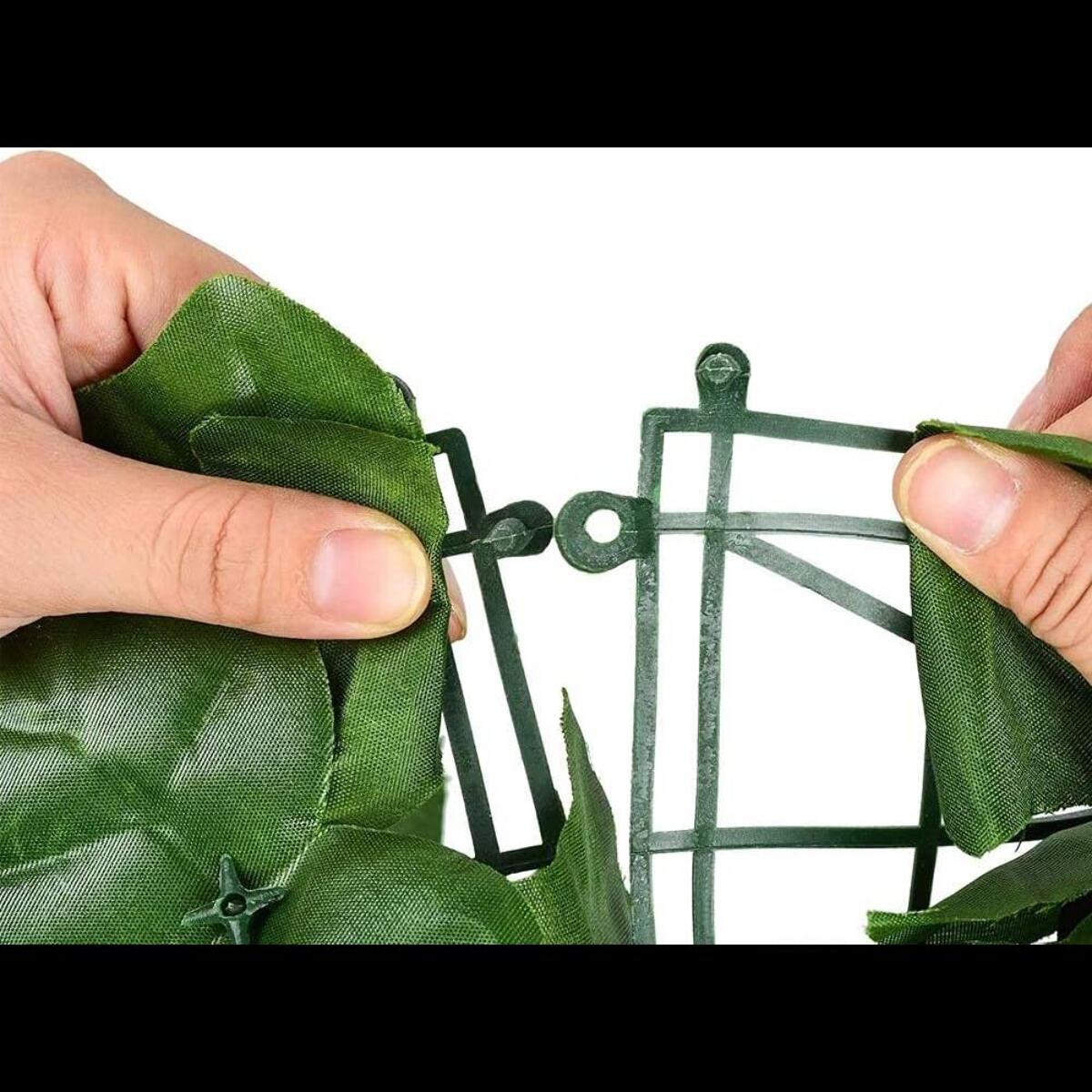 Siepe Finta Artificiale Ultra Coprente Anticaduta Rotolo Rete Frangivista Frangivento Ornamentale Foglia Edera Sintetica Per Ringhiera 1x6 mt