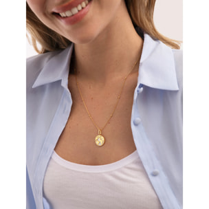 Charm Mundo Nácar Baño Oro