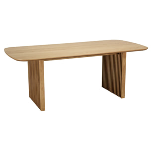 SYA - Table à manger rectangulaire L200 décor et chêne naturel