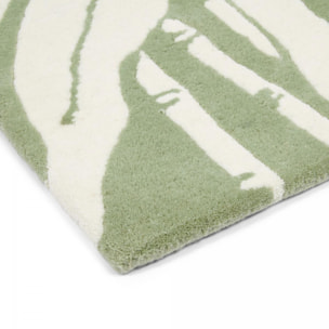 Tapis salon et chambre fait à la main en laine motif floral DEFI