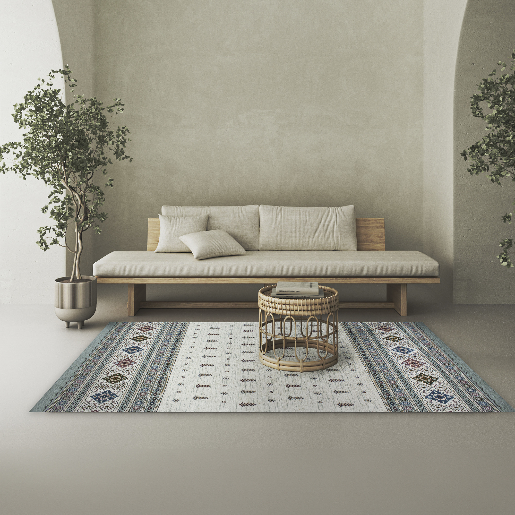 TAPPETO ARREDO LOOM AZZURRO TOPAZIO 80x150 CM CON ANTISCIVOLO