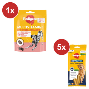 PEDIGREE BIEN-ETRE grand chien Aliments complémentaires articulation + Dentastix