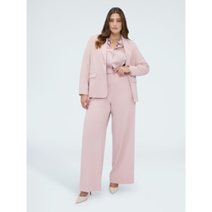 Fiorella Rubino - Blazer fitted in tessuto stretch - Rosa