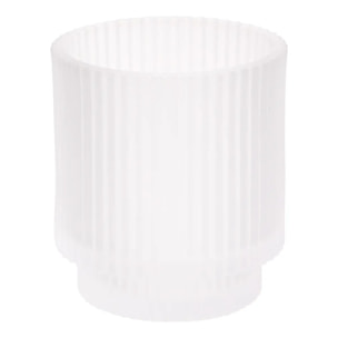 Porte-brosse à dents Solis rond D.8cm blanc