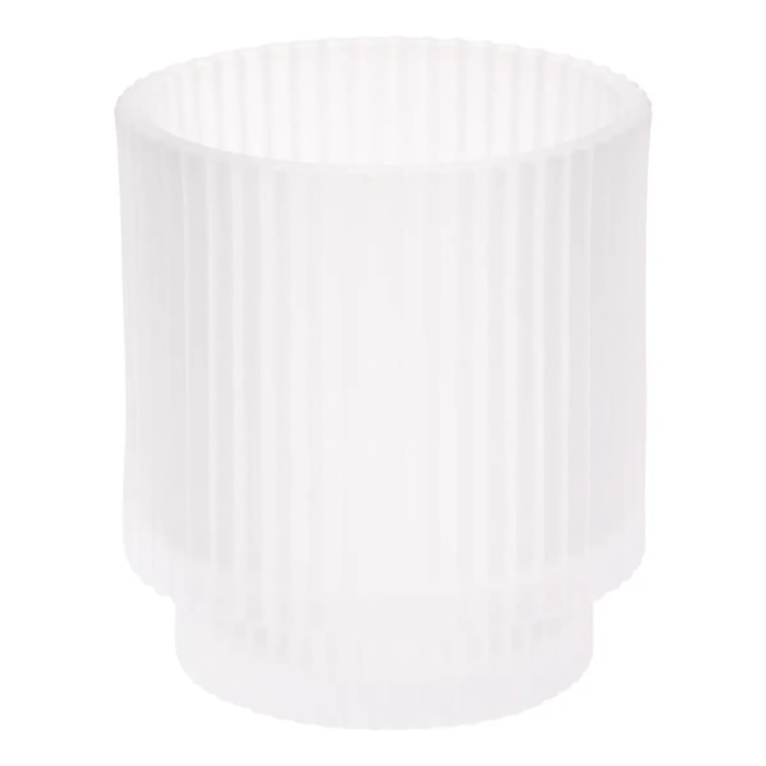 Porte-brosse à dents Solis rond D.8cm blanc