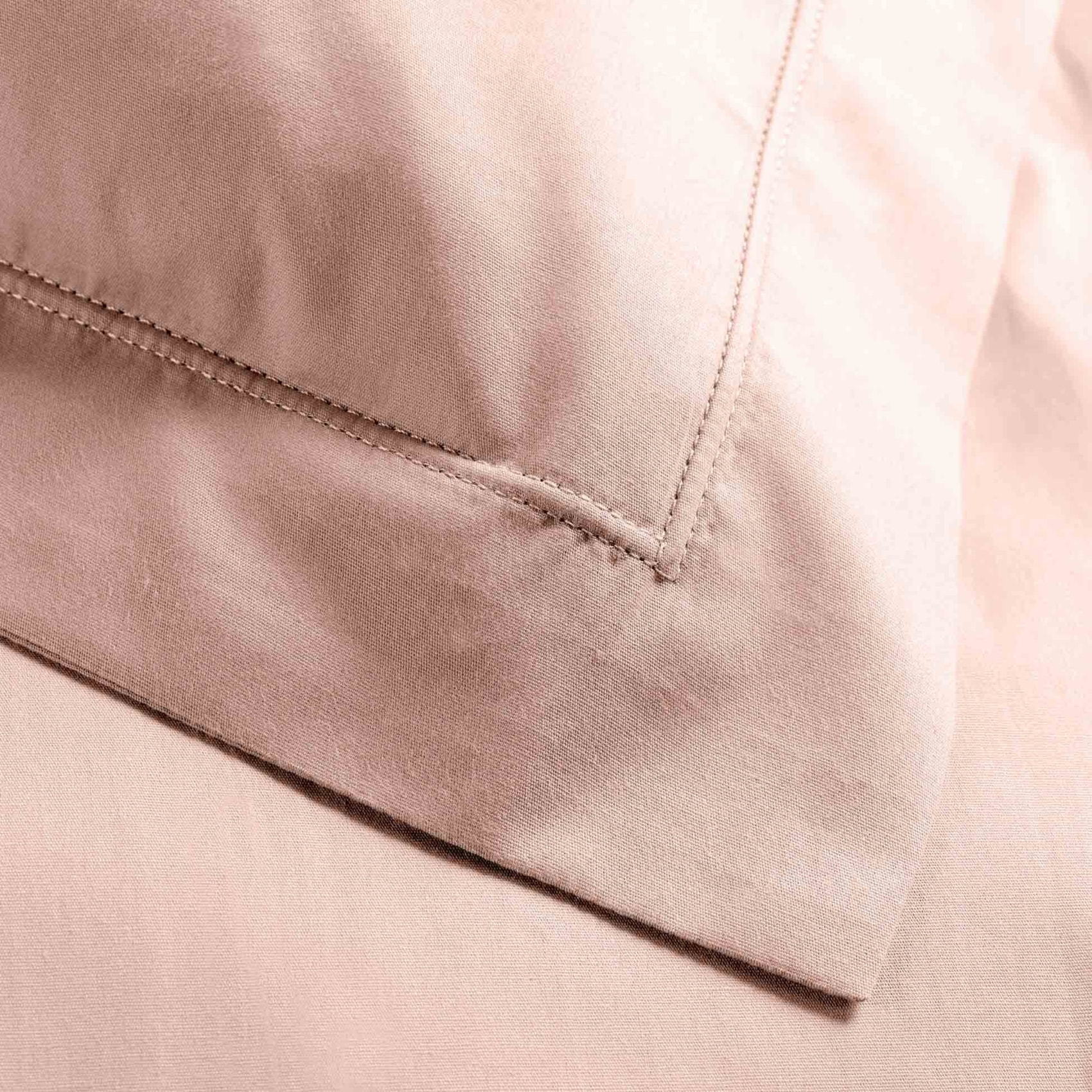 Taie d'oreiller volant plat 100% percale de coton ORIGINE - Rose
