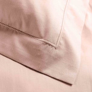 Taie d'oreiller volant plat 100% percale de coton ORIGINE - Rose
