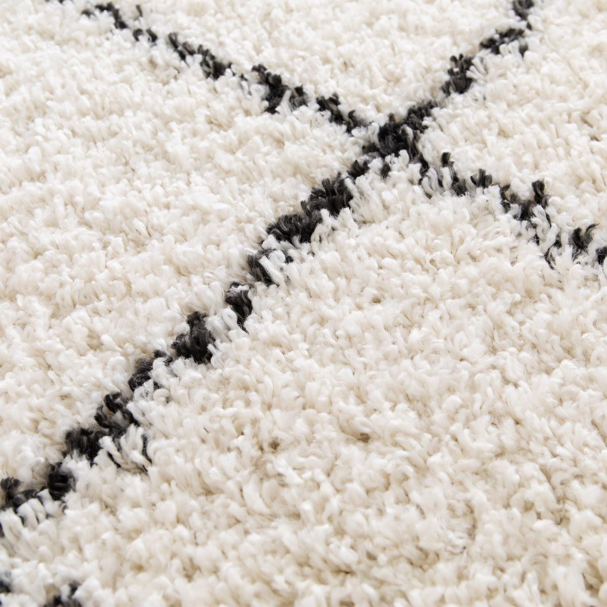 Tapis shaggy tissé motif berbère VAJI