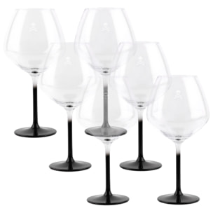 Juego de 6 copas gin calavera de 720ml en cristal scalpers home
