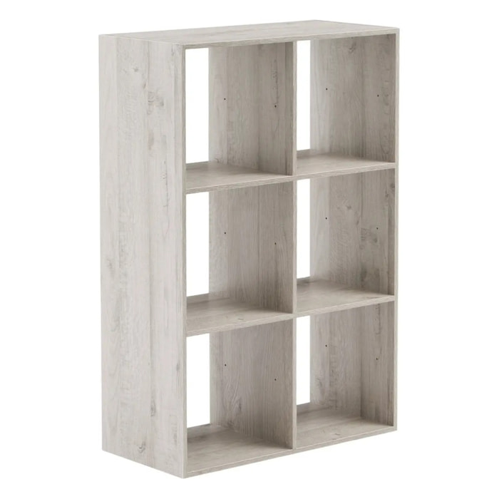 Étagère 6 cases "Mix N' Modul" effet chêne gris