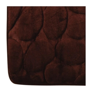 Tapis de bain Microfibre PEBBLE Marron Chocolat MSV