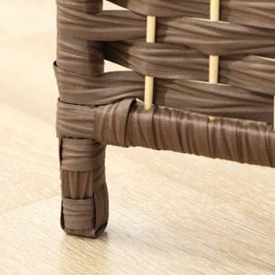 Paravent intérieur en bois 4 panneaux 180 x 180 cm séparateur de pièce pliable bois marron