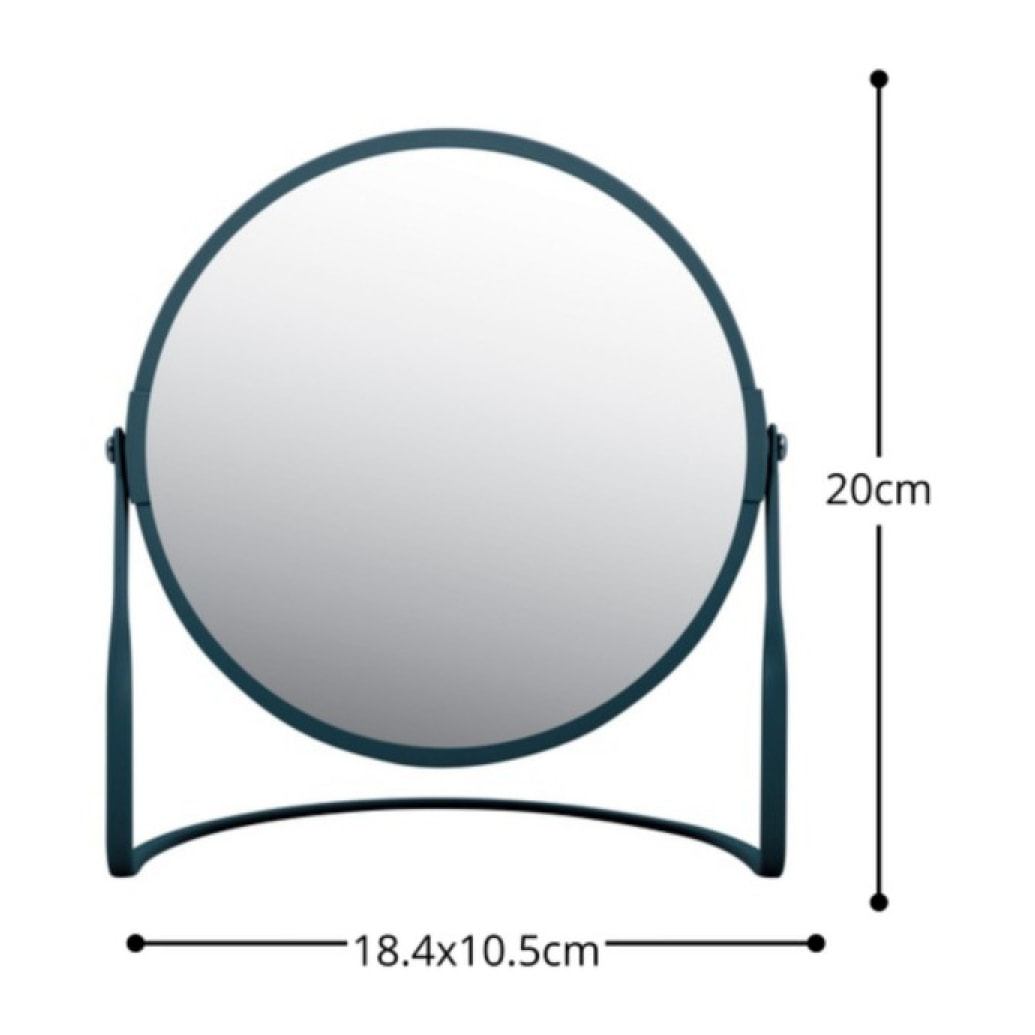 Miroir grossissant sur pied Acier AKIRA Pétrole mat Spirella
