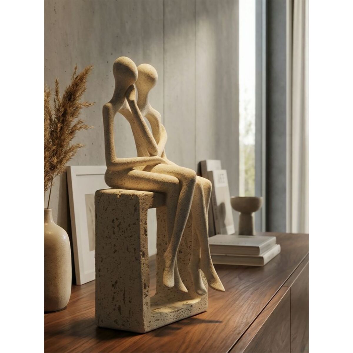 STATUETTA COPPIA STONS CM 11,5X9X25