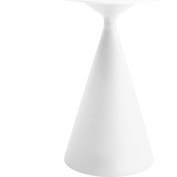 Table haute bistro de jardin ⌀80 cm "Néora" - Blanc