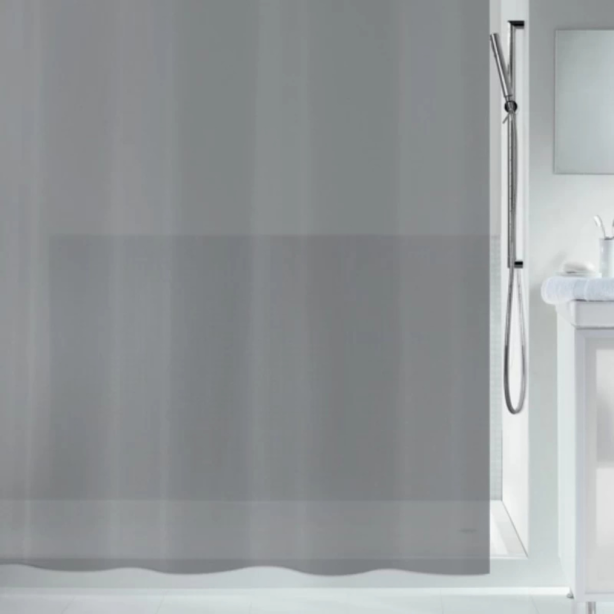 Rideau de douche PEVA BIO 180x200cm Gris Spirella