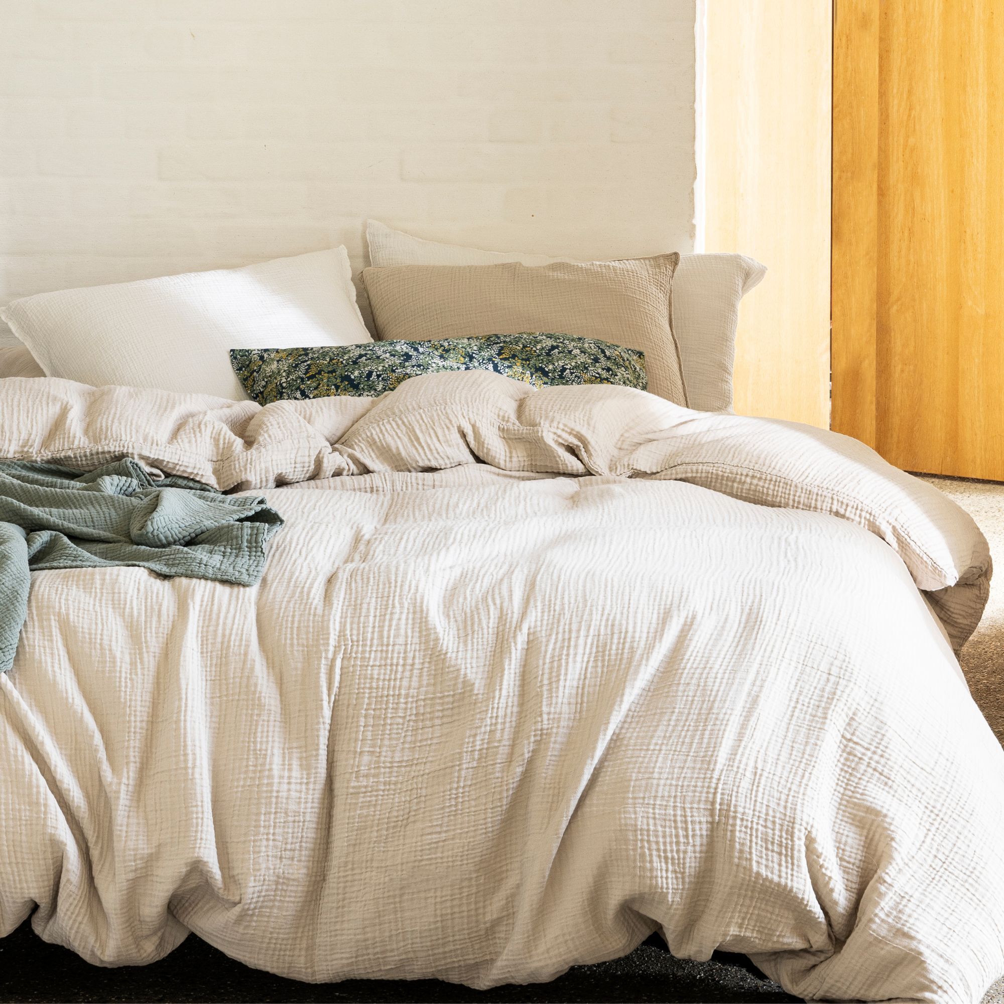 Housse de couette en gaze de coton, SIMPLEMENT GAUFRÉ