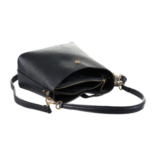 Borsa a spalla da donna Made in Italy - Modello Valeria Elite - 100% pelle - 22.0 x 19.5 x 10.5 cm