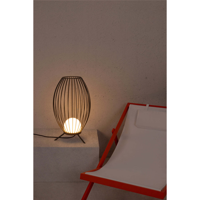 CAGE LED Lampe portable gris foncé