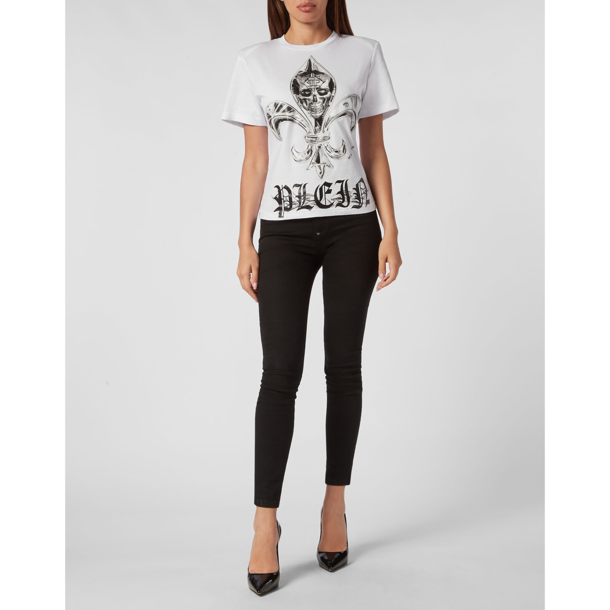 PHILIPP PLEIN T-Shirt Round Neck CHROME