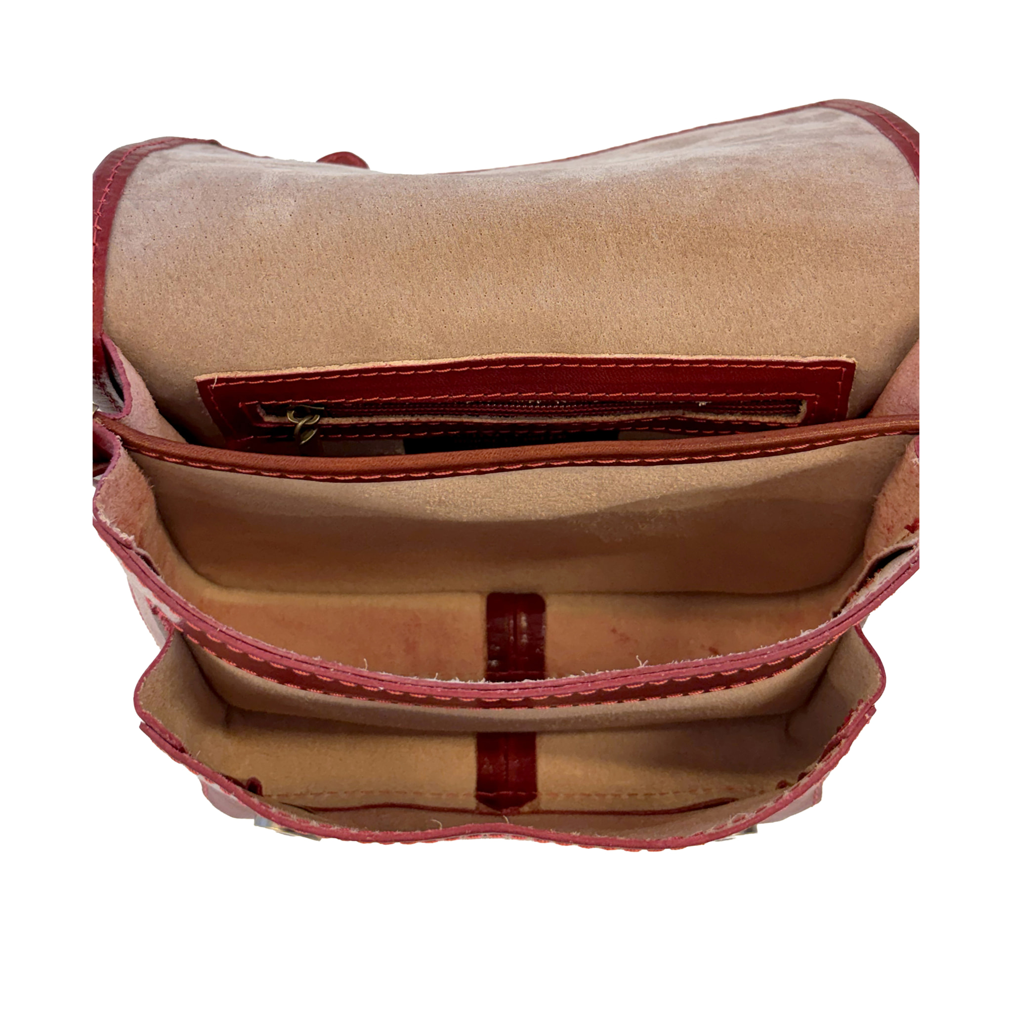 Borsa a Tracolla in Pelle da Donna, Tracolla Vintage con Doppia Fibbia e Chiusura Magnetica