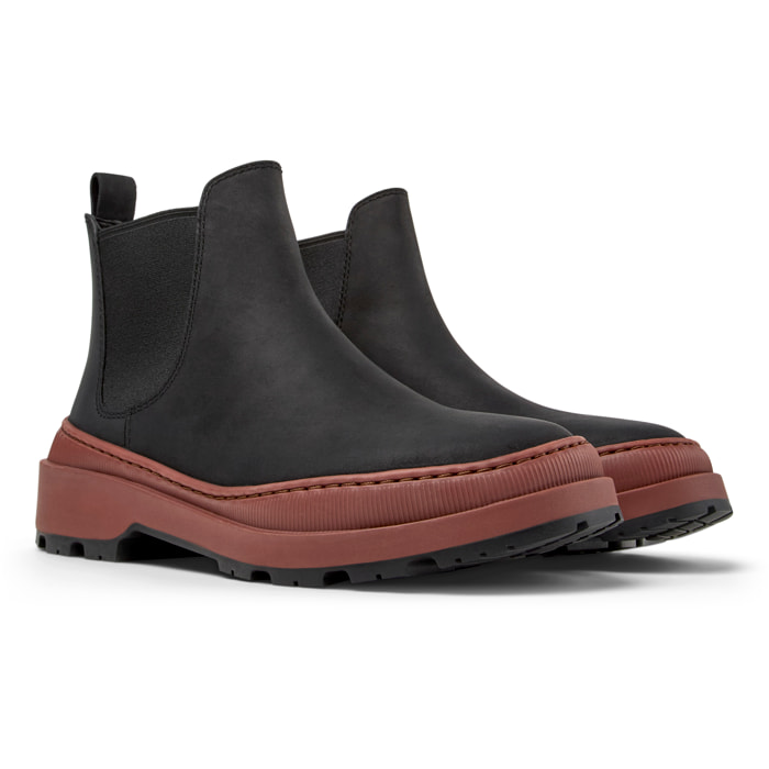 Botines - CAMPER Brutus Trek - Negro - Cuero Nubuck