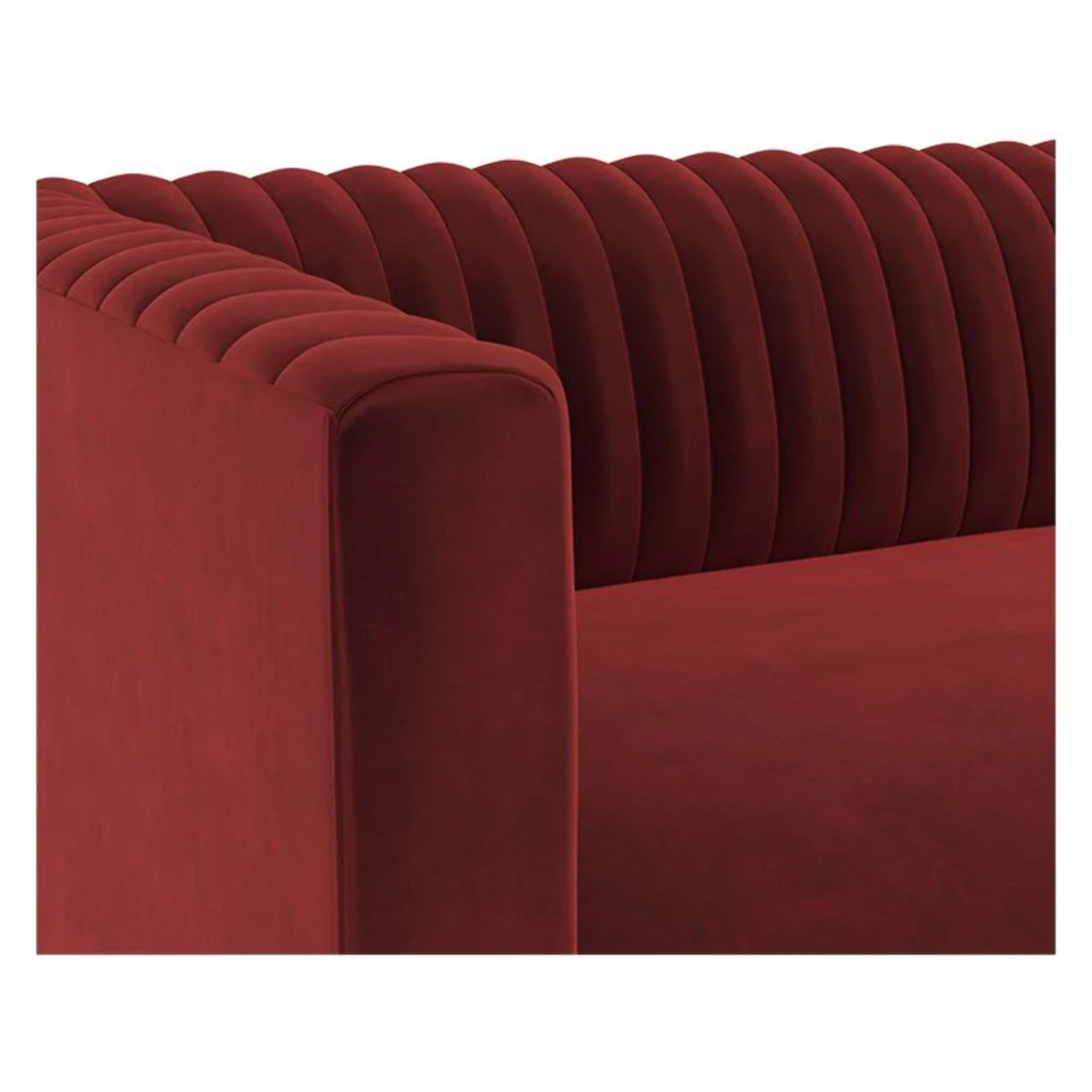 Canapé 3 places en velours bordeaux - Gatsby