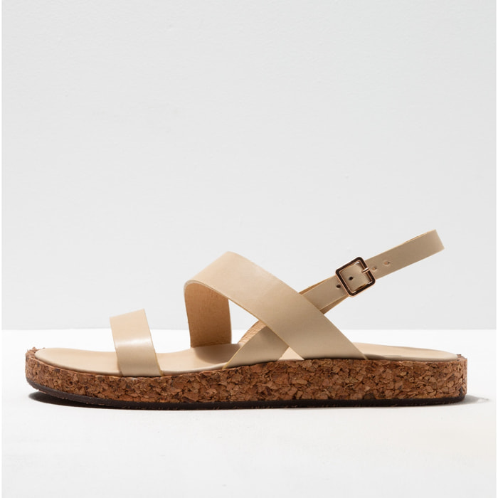 Sandalias S3212 RESTORED SKIN CREAM / TARDANA color Cream
