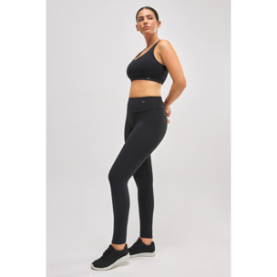 Leggings sportivi a vita alta in cotone nero