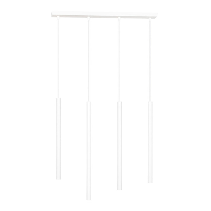 Lampada a sospensione Selter in acciaio bianco opaco