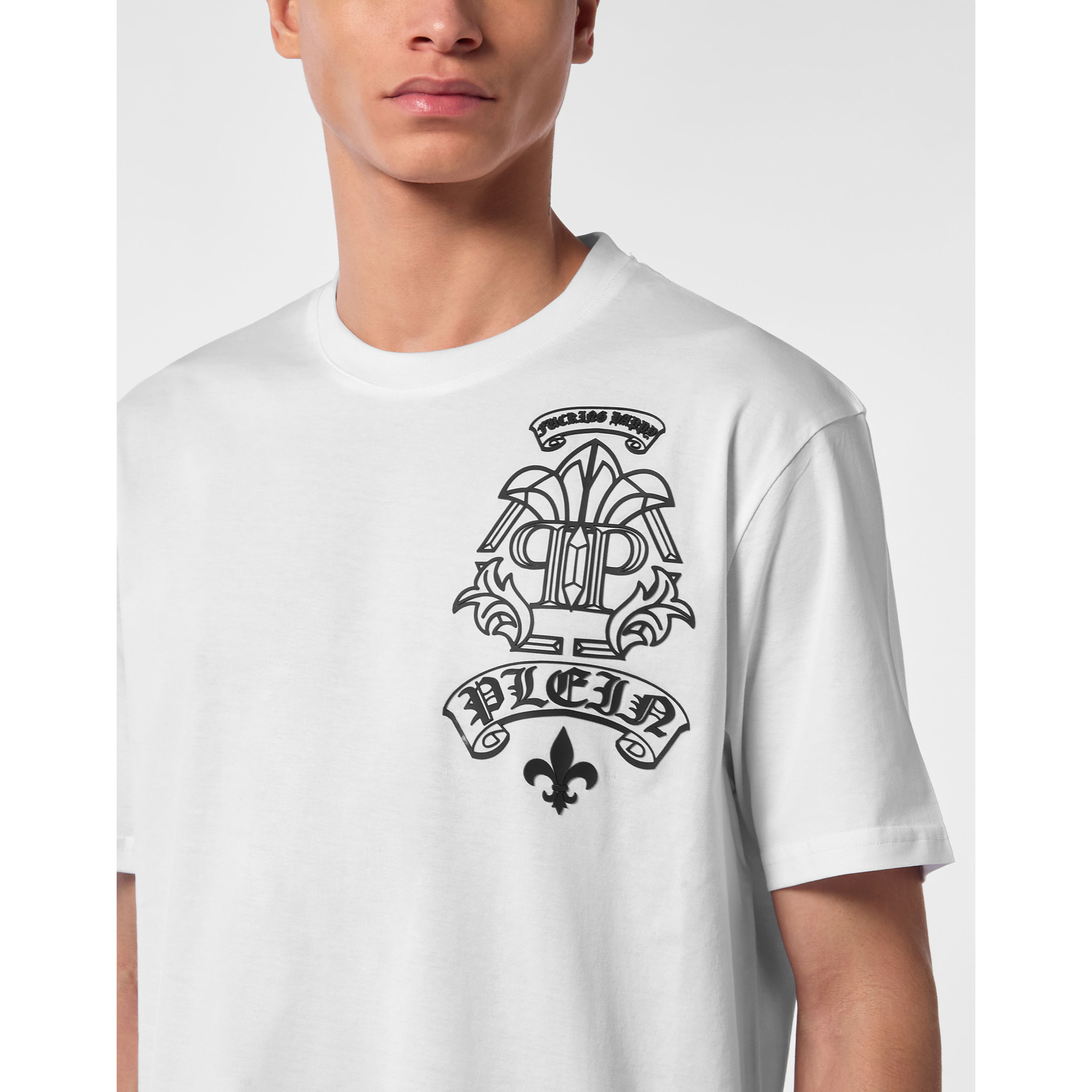 PHILIPP PLEIN Camiseta de cuello redondo y manga corta TATTOO