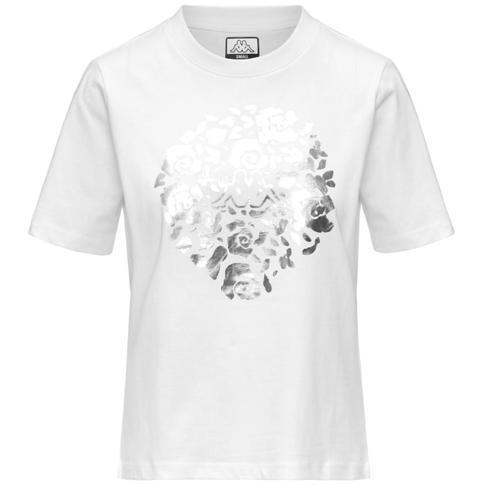 Kappa - T-Shirts & Top Donna Bianco - Logo Ine