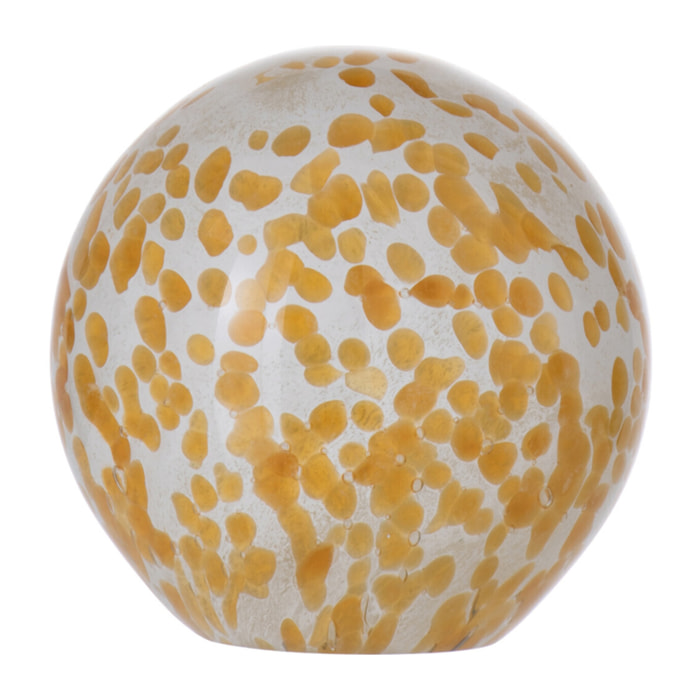 J-Line presse-papier Pois - verre - jaune - large