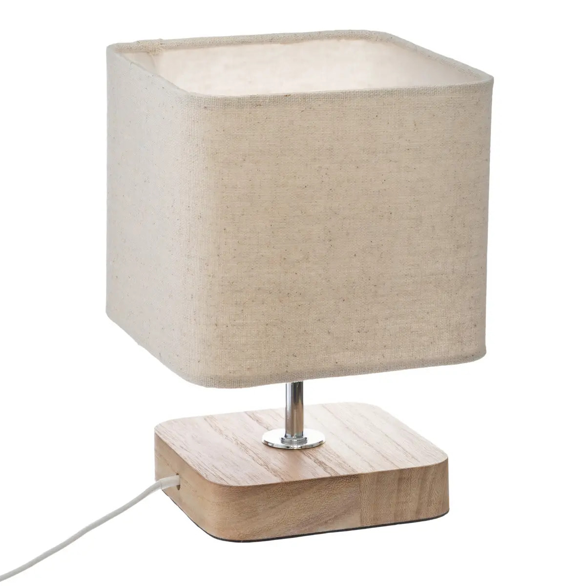 Lampe "Toxey" - bois et ivoire H21 cm