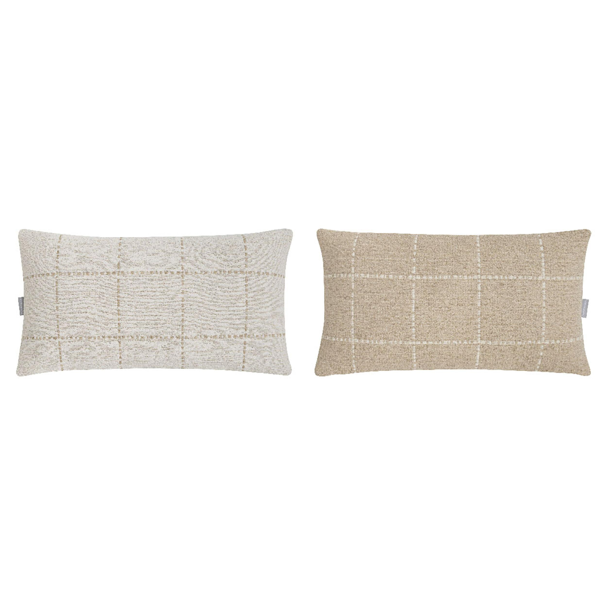 Lot de 2 huosses de coussin MARNE beige