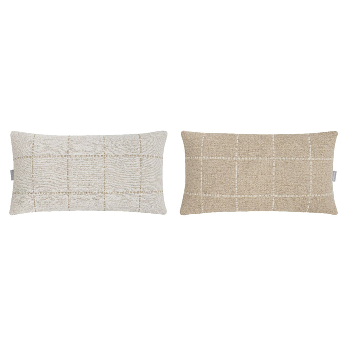 Lot de 2 huosses de coussin MARNE beige