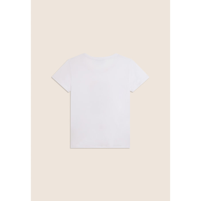 T-shirt con stampa colorata floreale