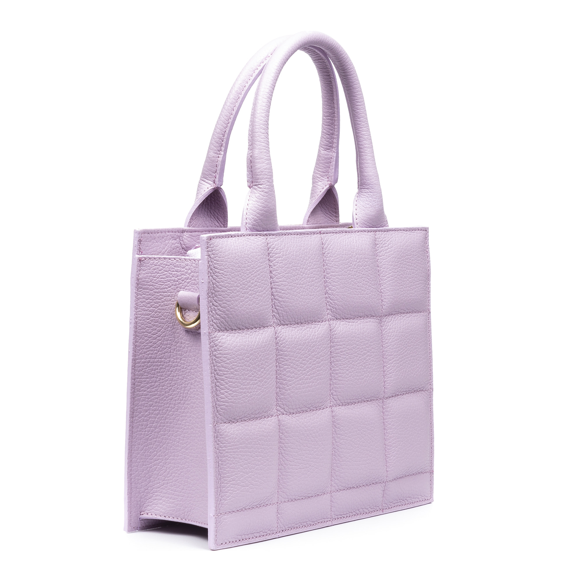 Albino borsa tote da donna. Pelle autentica finitura Dollaro trapuntata.