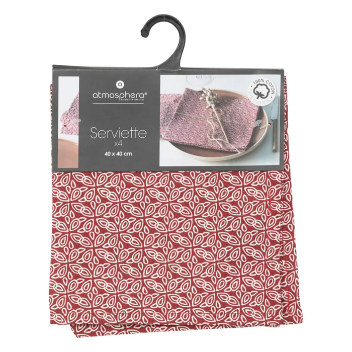 Coussin "Linah" - Coton - Bleu Canard - 45x45 Cm - Atmosphera Créateur