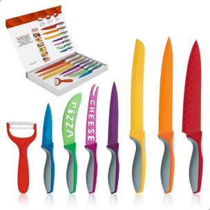 Set de couteaux 7 pièces multicolore Royalty Line RLCOL7A